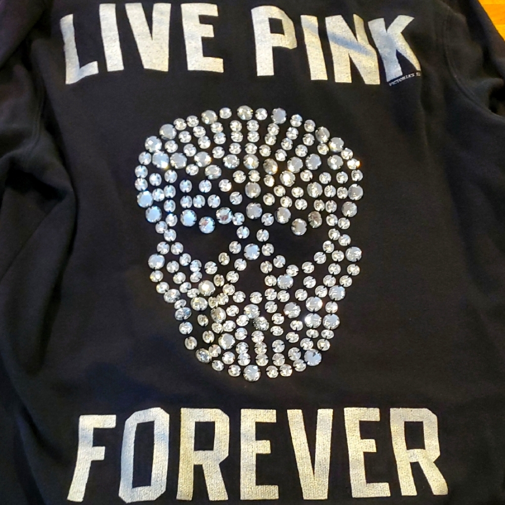 Rare Victoria secret bling skull hoodie